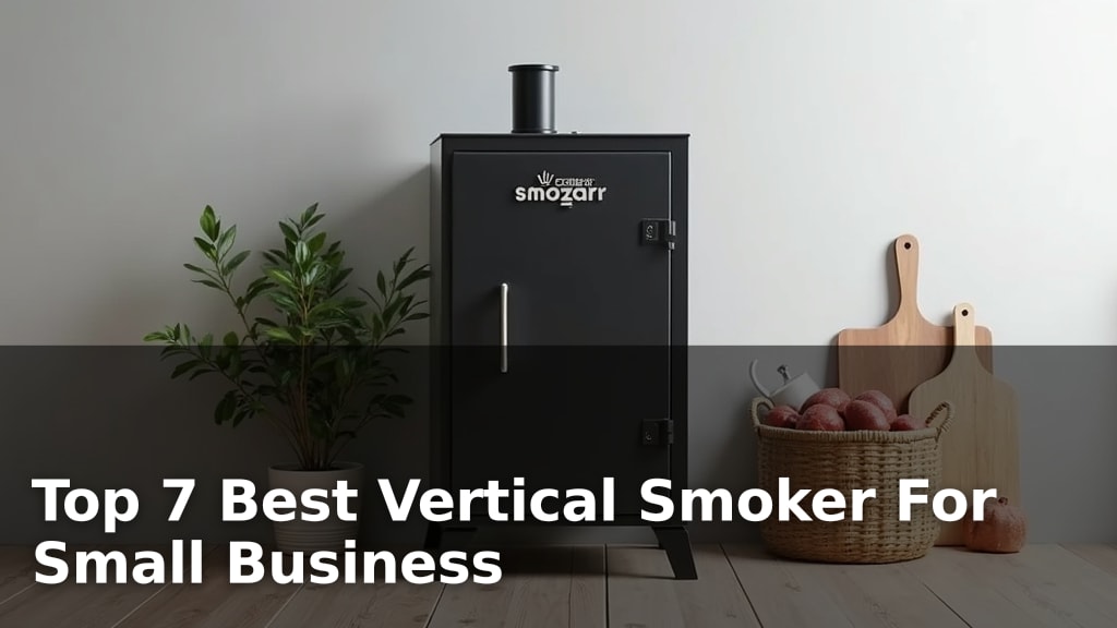 Top 7 Best Vertical Smoker For Small Business